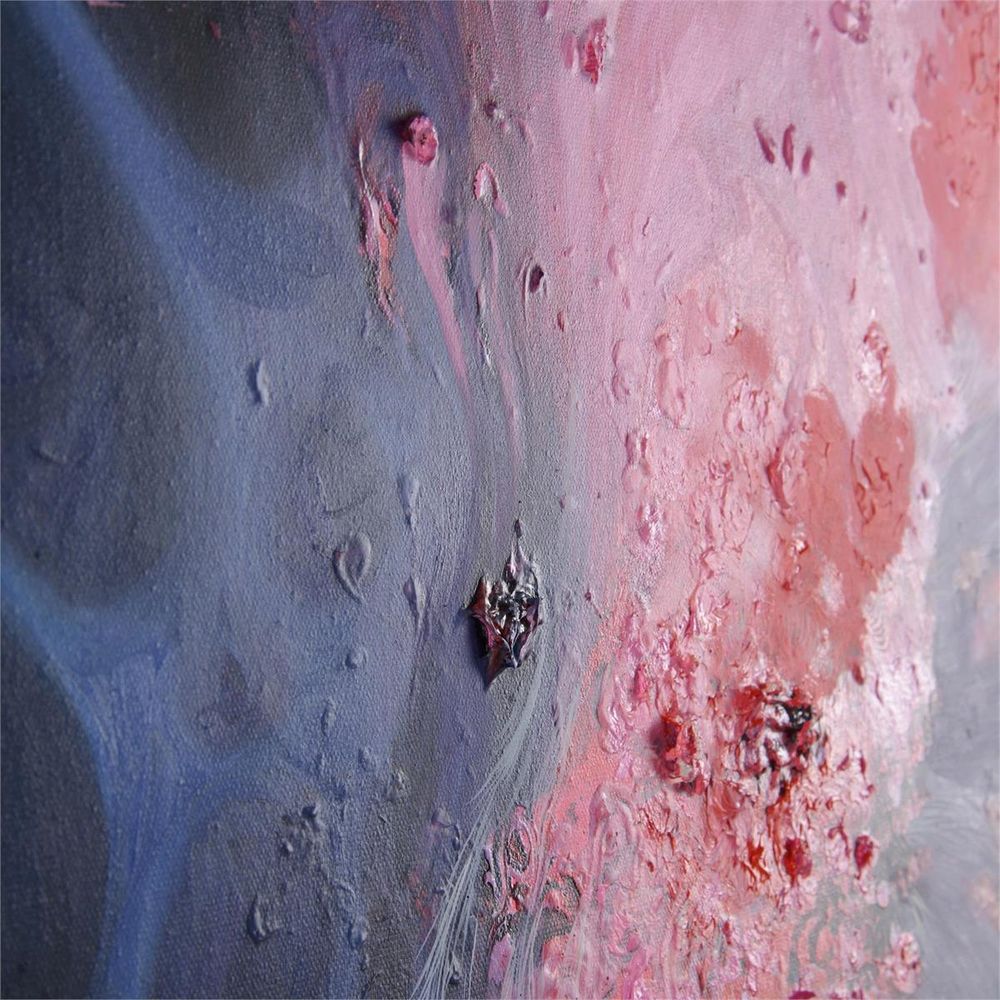 Wall Art Teng Fei's Flamingo Waves - Pink, Red