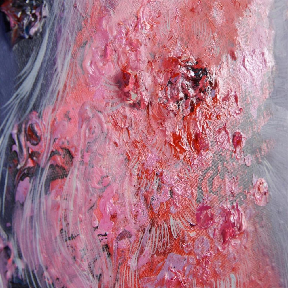 Wall Art Teng Fei's Flamingo Waves - Pink, Red