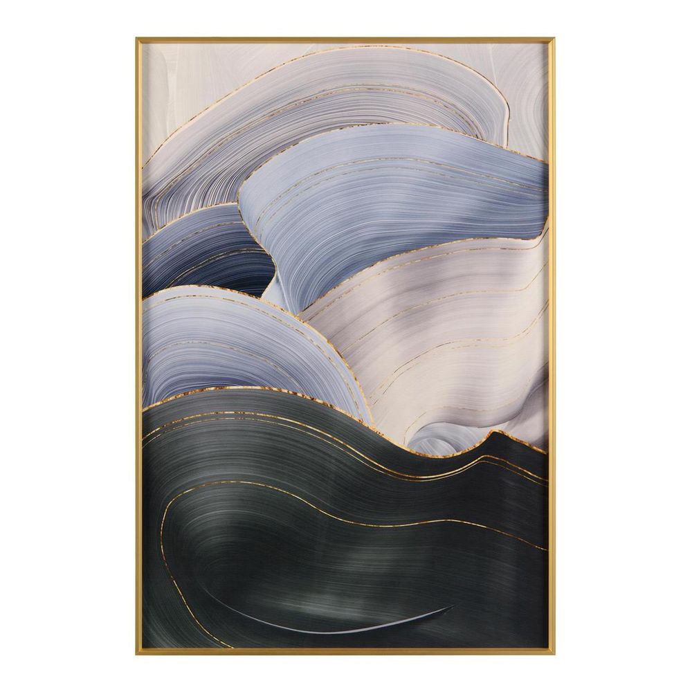 Wall Art Teng Fei's Dancing In The Rain Ii - Gold, Grey, White