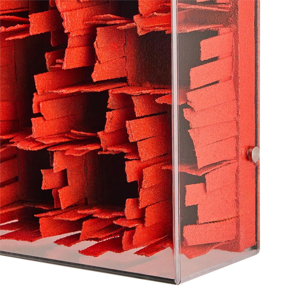 Decorative Objects Red Labyrinth Geometry