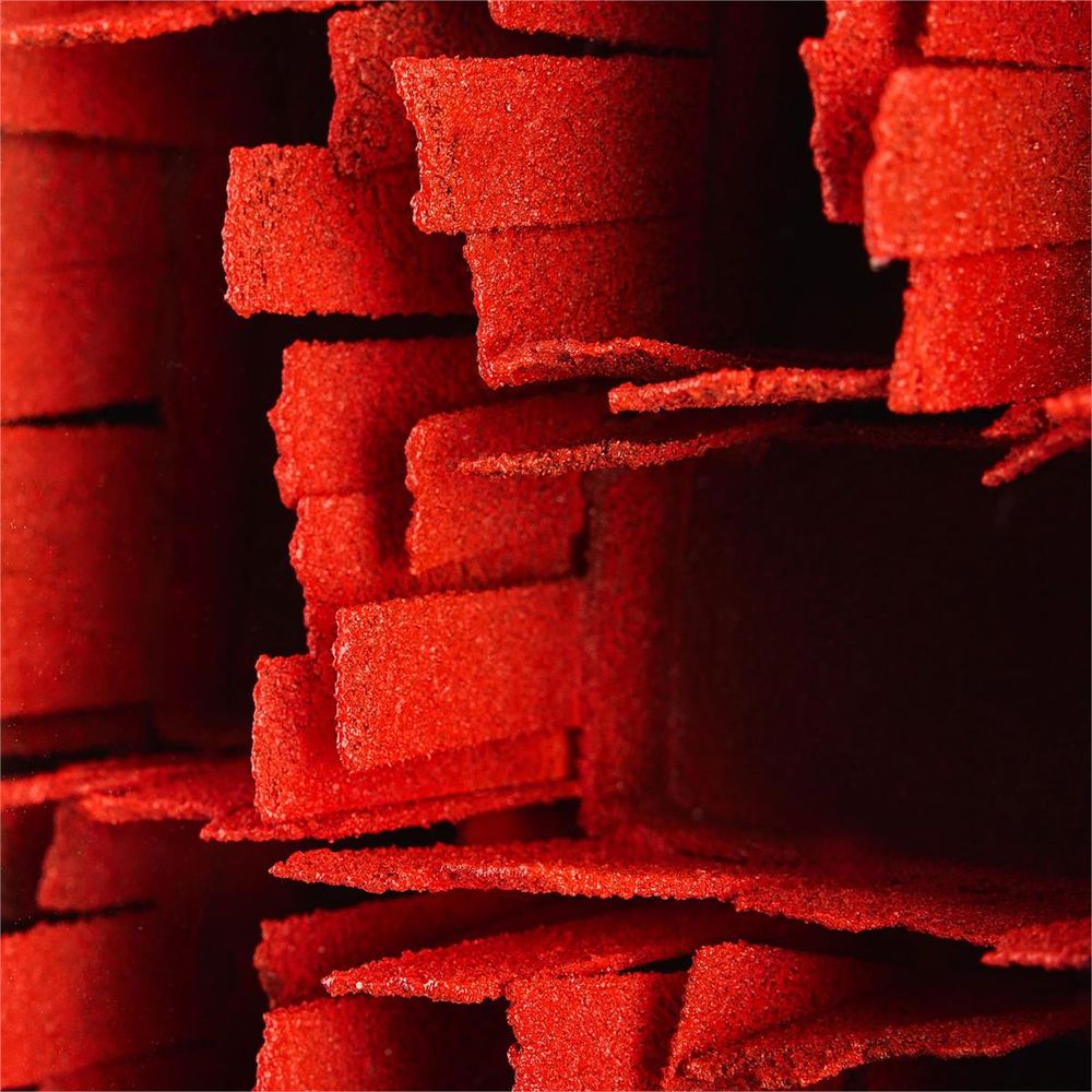 Decorative Objects Red Labyrinth Geometry