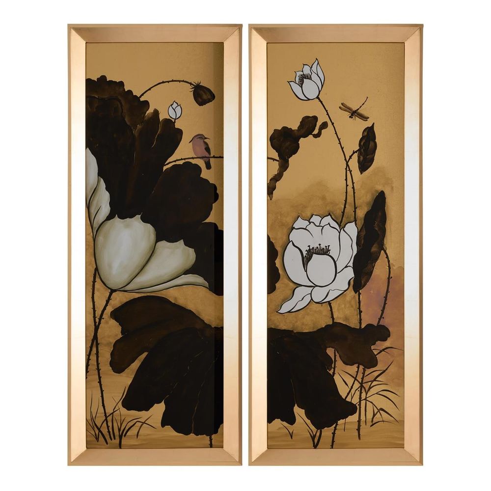 Wall Art Botanical Gold Diptych