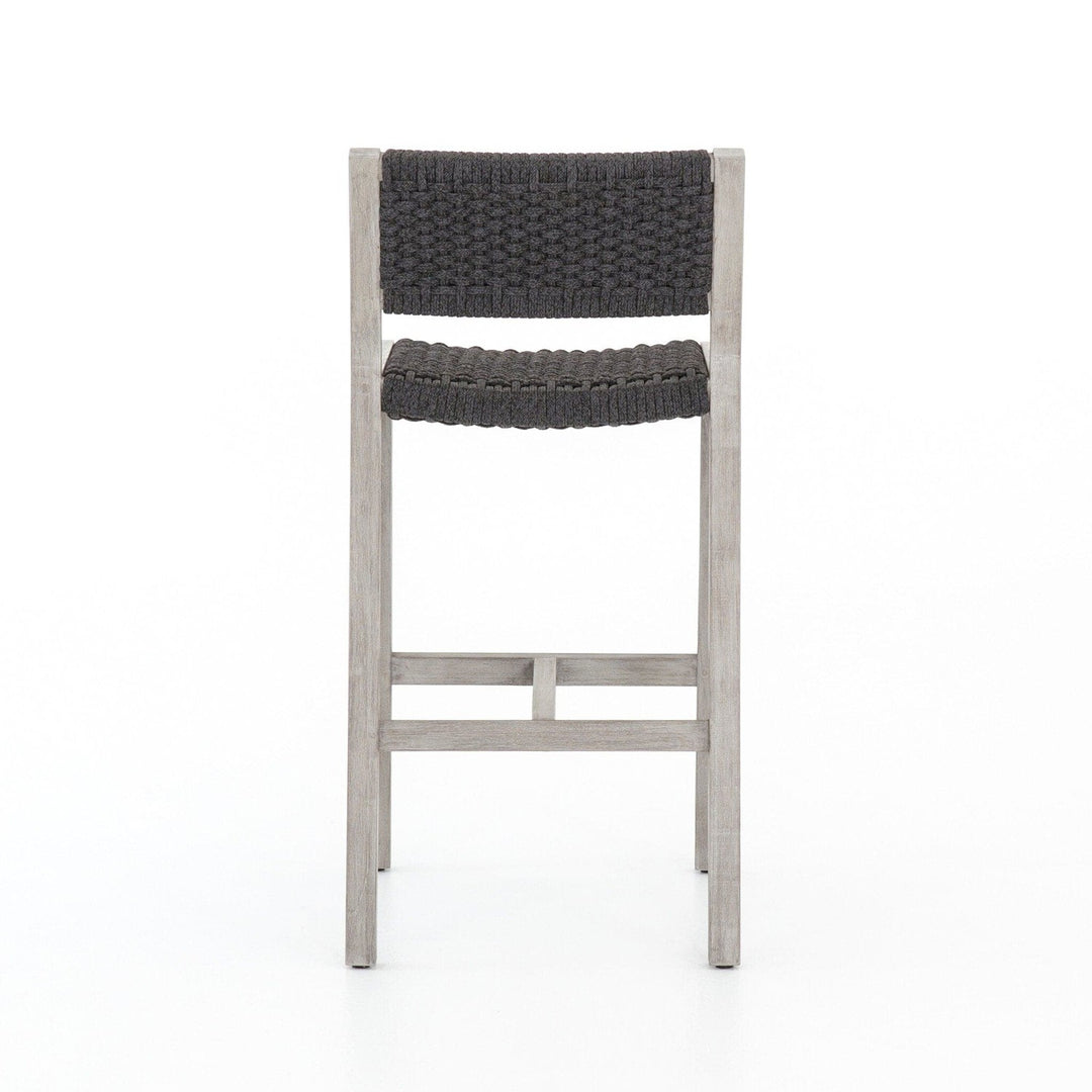 Kearney Outdoor Bar Stool - Thick Dark Grey Rope