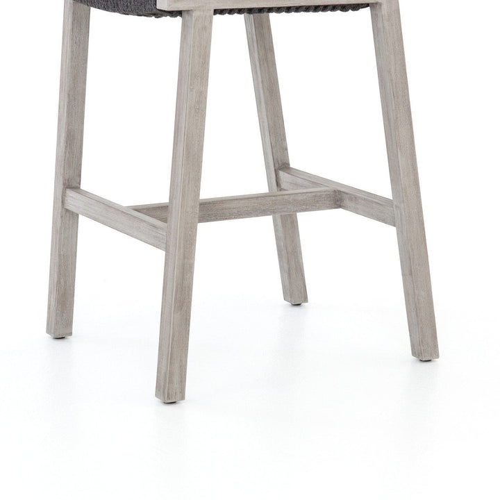 Kearney Outdoor Bar Stool - Thick Dark Grey Rope