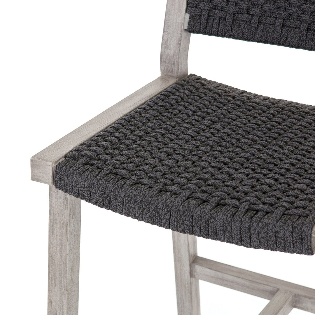 Kearney Outdoor Bar Stool - Thick Dark Grey Rope