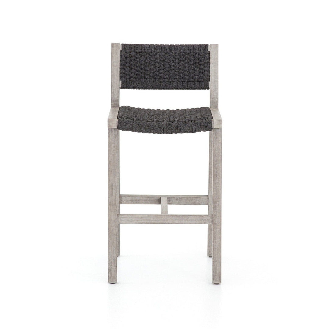 Kearney Outdoor Bar Stool - Thick Dark Grey Rope