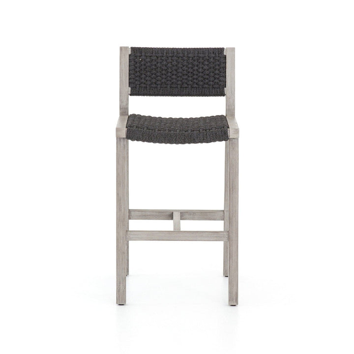 Kearney Outdoor Bar Stool - Thick Dark Grey Rope