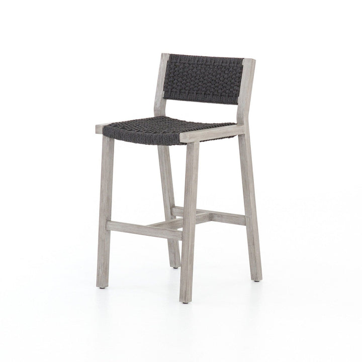 Kearney Outdoor Bar Stool - Thick Dark Grey Rope