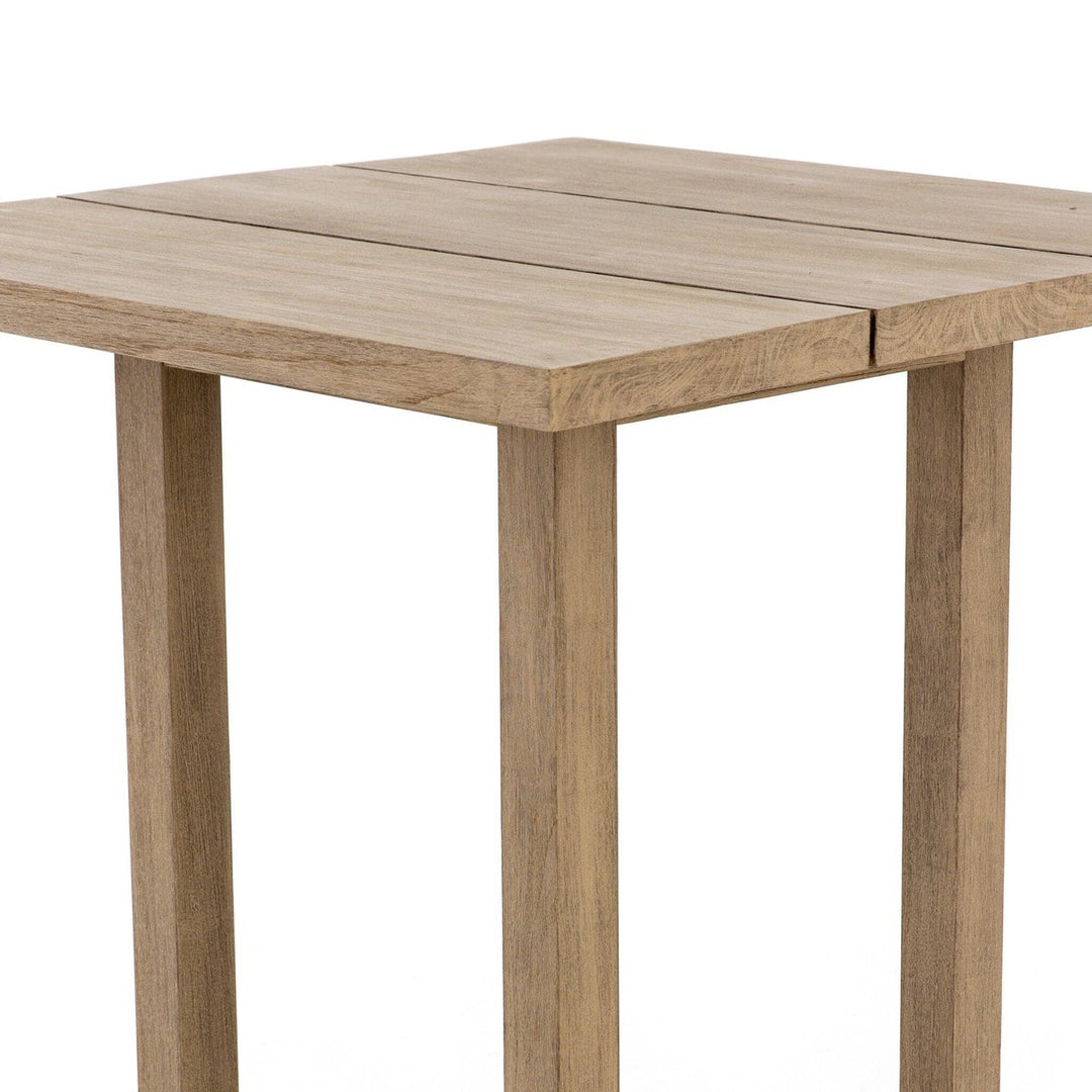 Leighton Square Outdoor Bar Table - Washed Brown-FSC