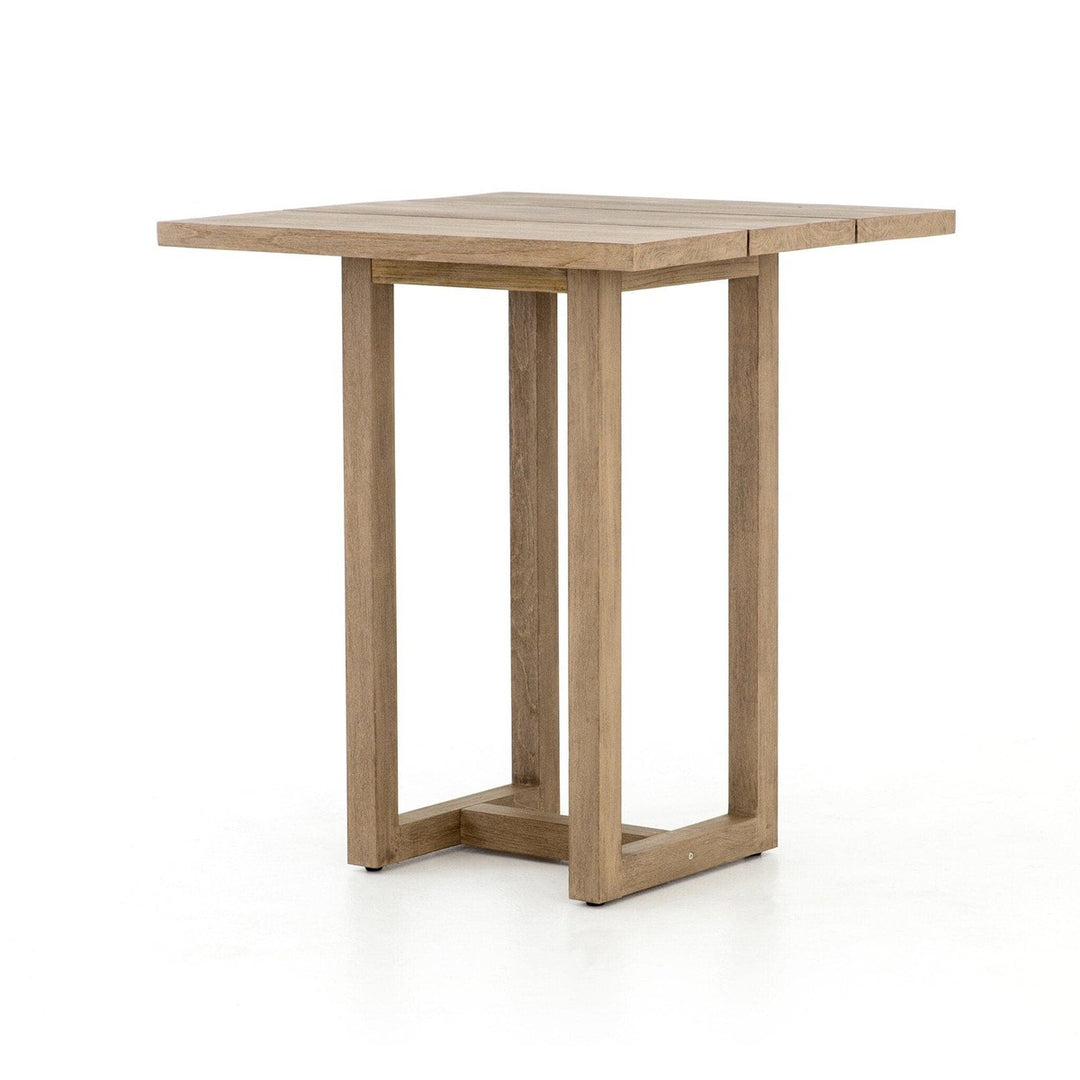 Leighton Square Outdoor Bar Table - Washed Brown-FSC