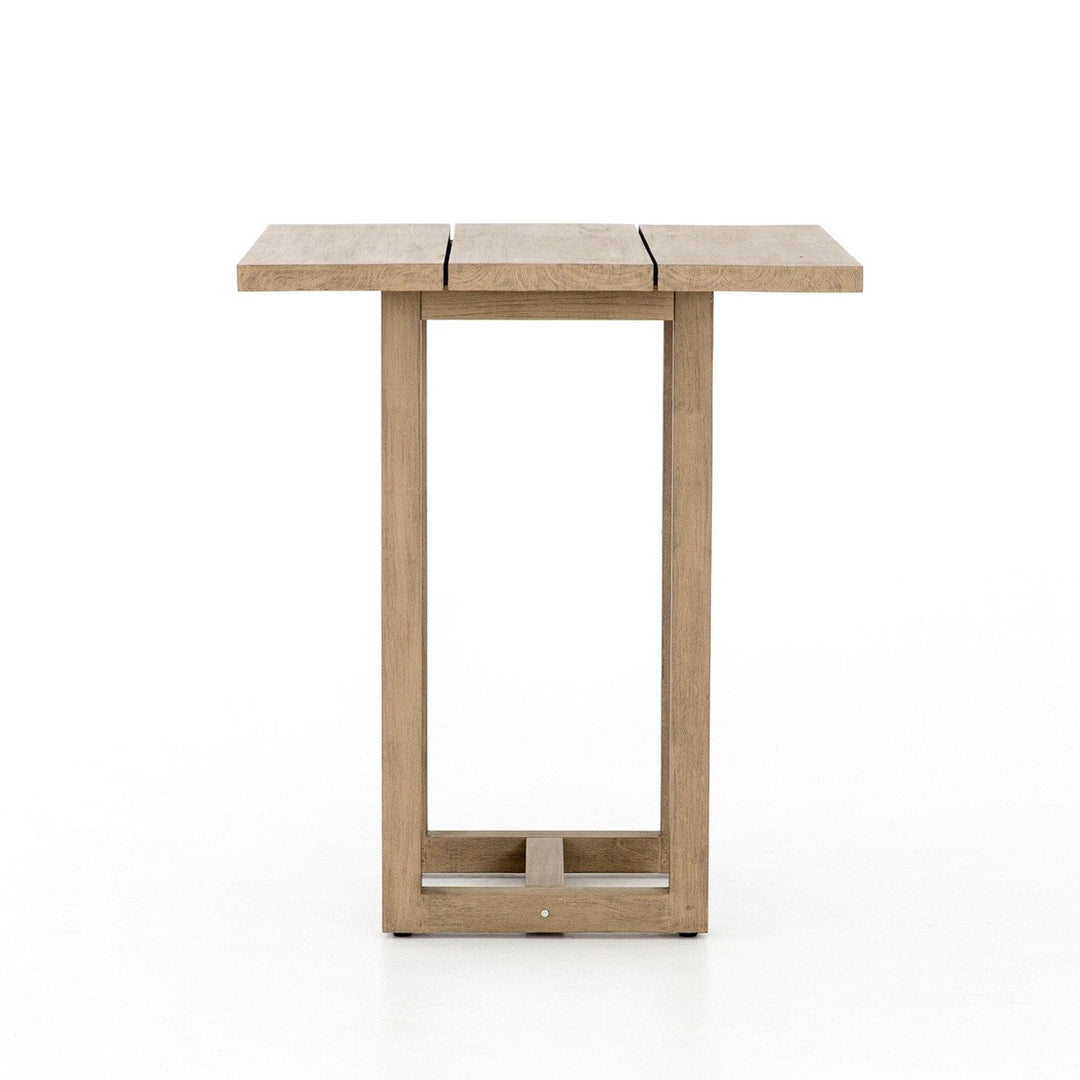 Leighton Square Outdoor Bar Table - Washed Brown-FSC