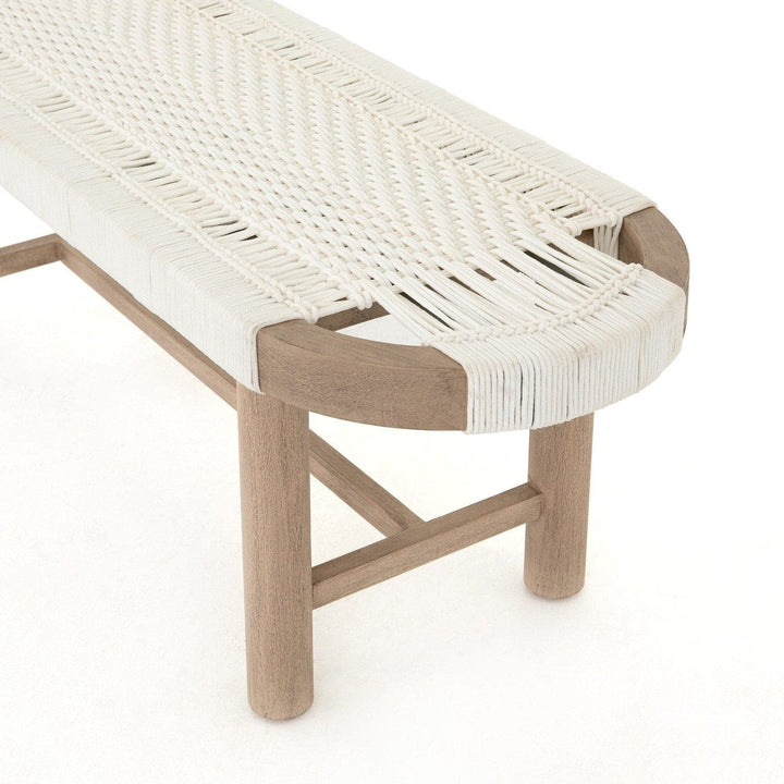 Reed Outdoor Bench - White Rope