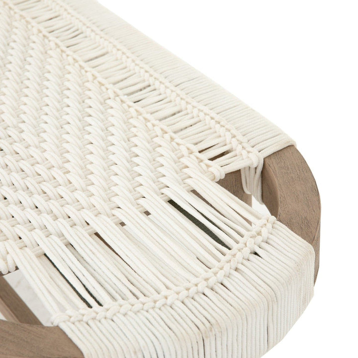 Reed Outdoor Bench - White Rope