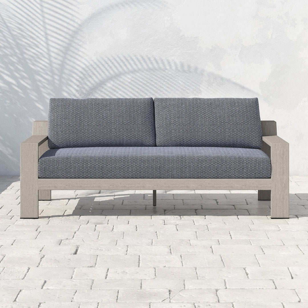 Brighton Outdoor Sofa, Weathered Grey - Venao Charcoal