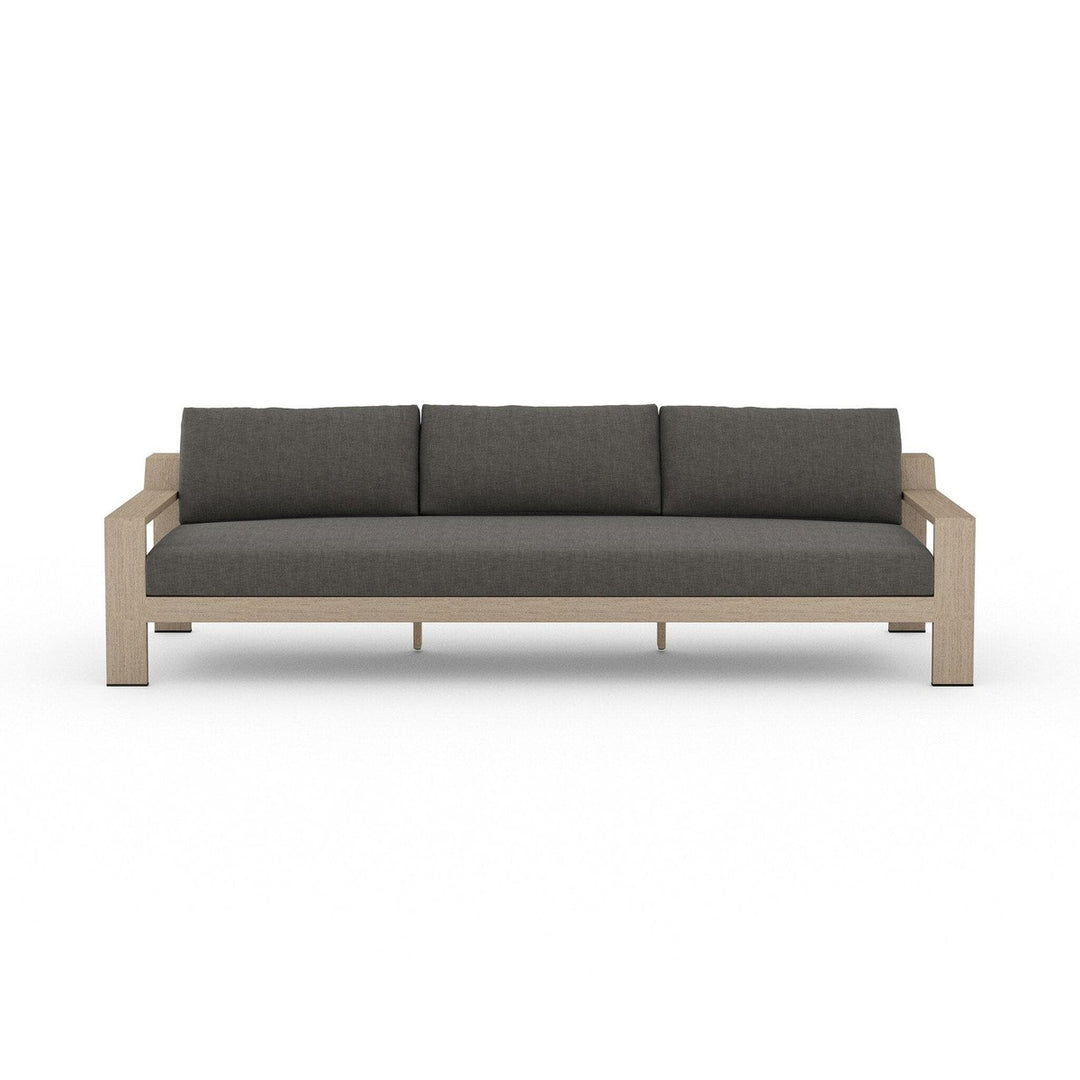 Brighton Outdoor Sofa, Washed Brown - Venao Charcoal