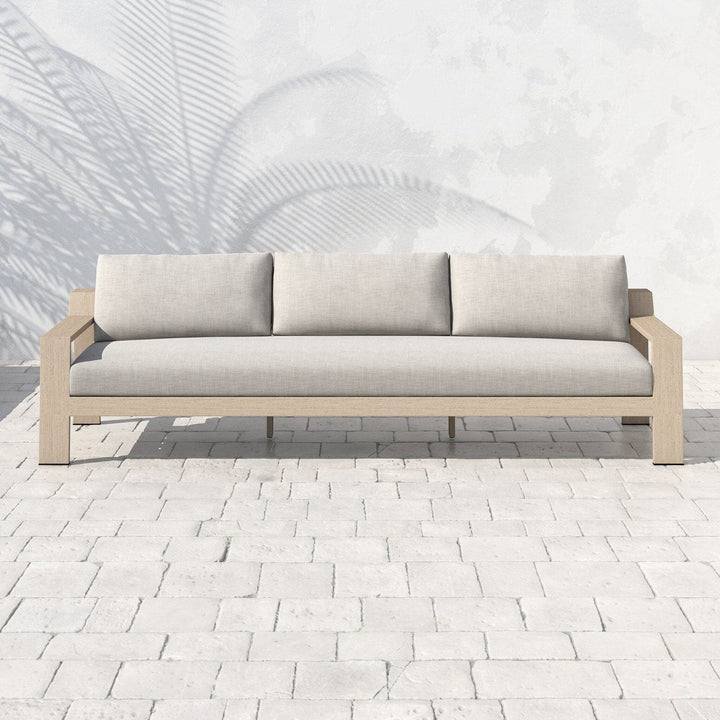 Brighton Outdoor Sofa, Washed Brown - Venao Charcoal