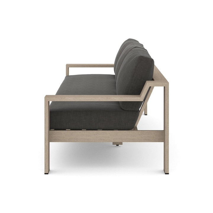 Brighton Outdoor Sofa, Washed Brown - Venao Charcoal