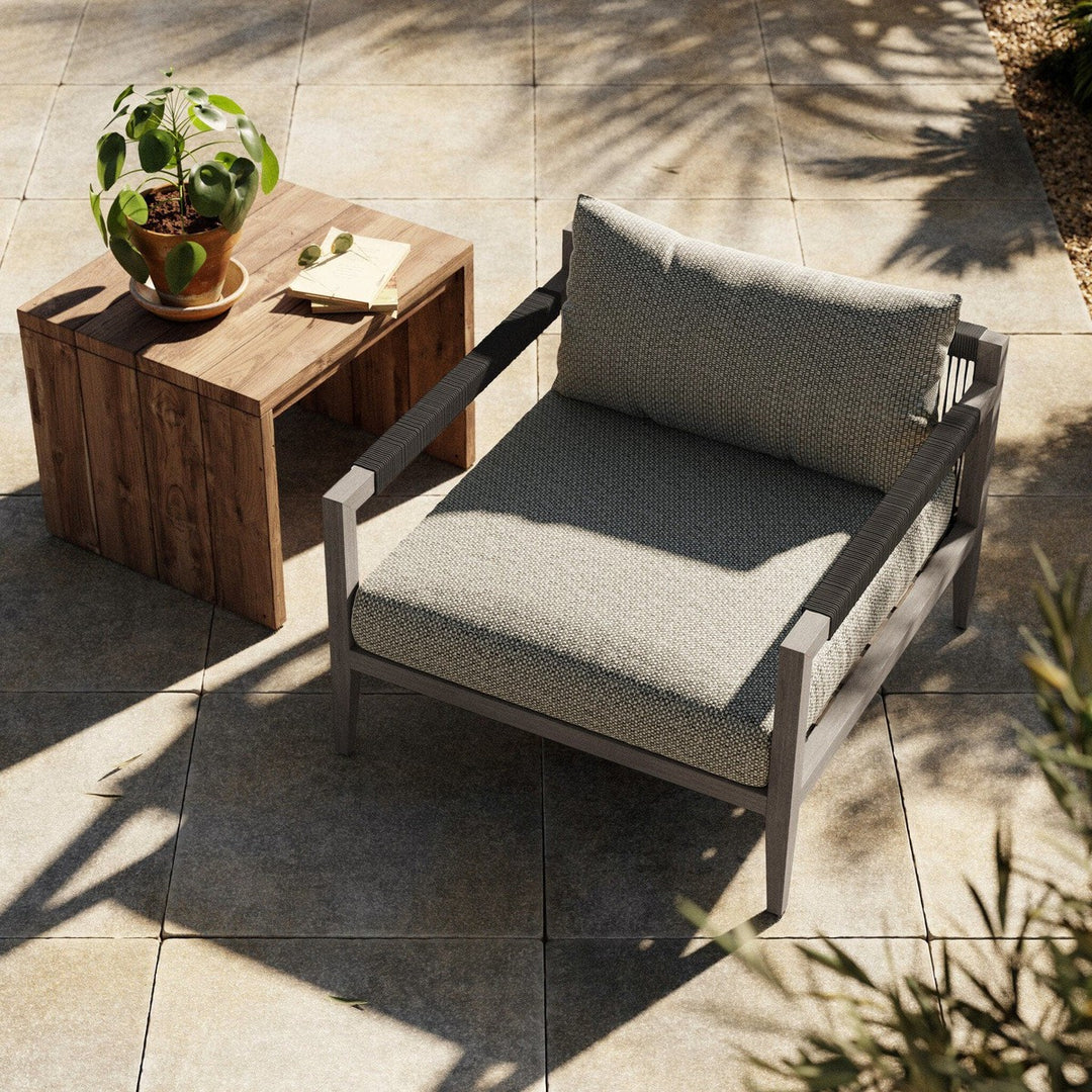 Everly Outdoor Chair, Weathered Grey - Faye Ash