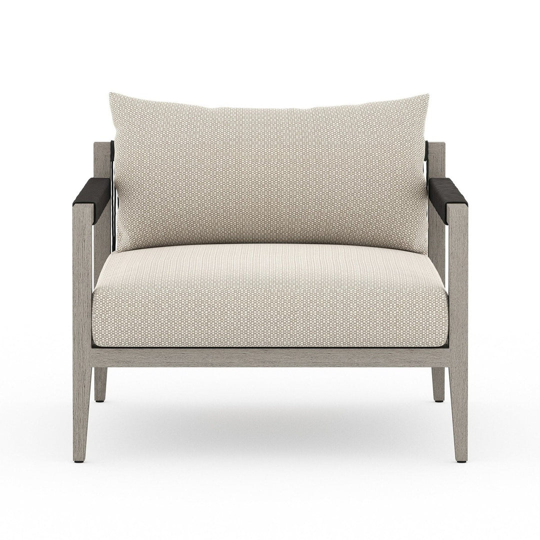 Everly Outdoor Chair, Weathered Grey - Faye Sand