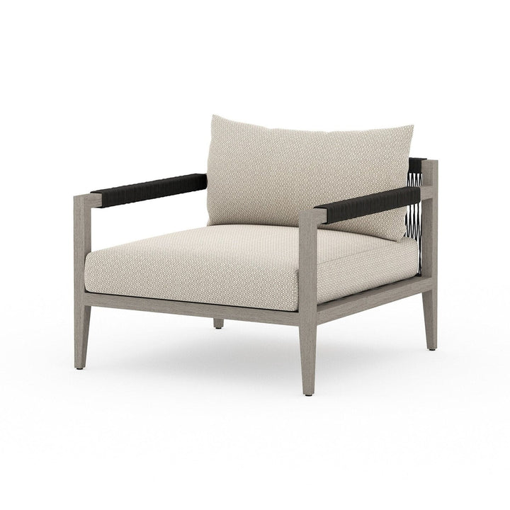 Everly Outdoor Chair, Weathered Grey - Faye Sand