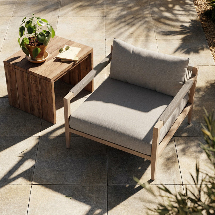 Everly Outdoor Chair, Washed Brown - Venao Grey