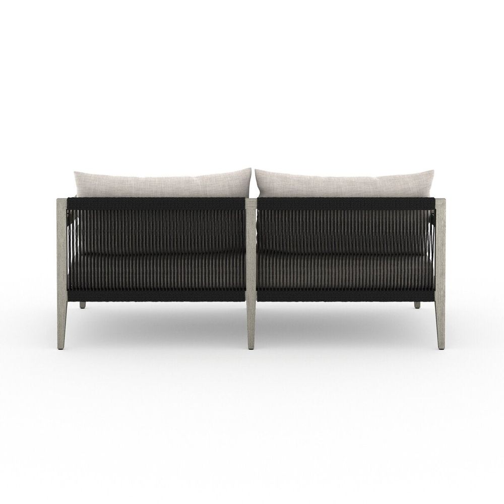 Sheffield Outdoor Sofa, Weathered Grey - 63" - Stone Grey