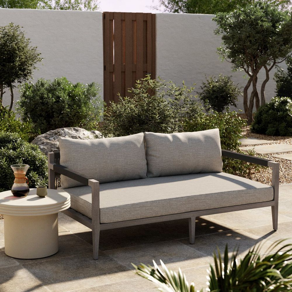 Outdoor Sofas & Sectionals Sheffield Outdoor Sofa, Weathered Grey - 63" - Stone Grey