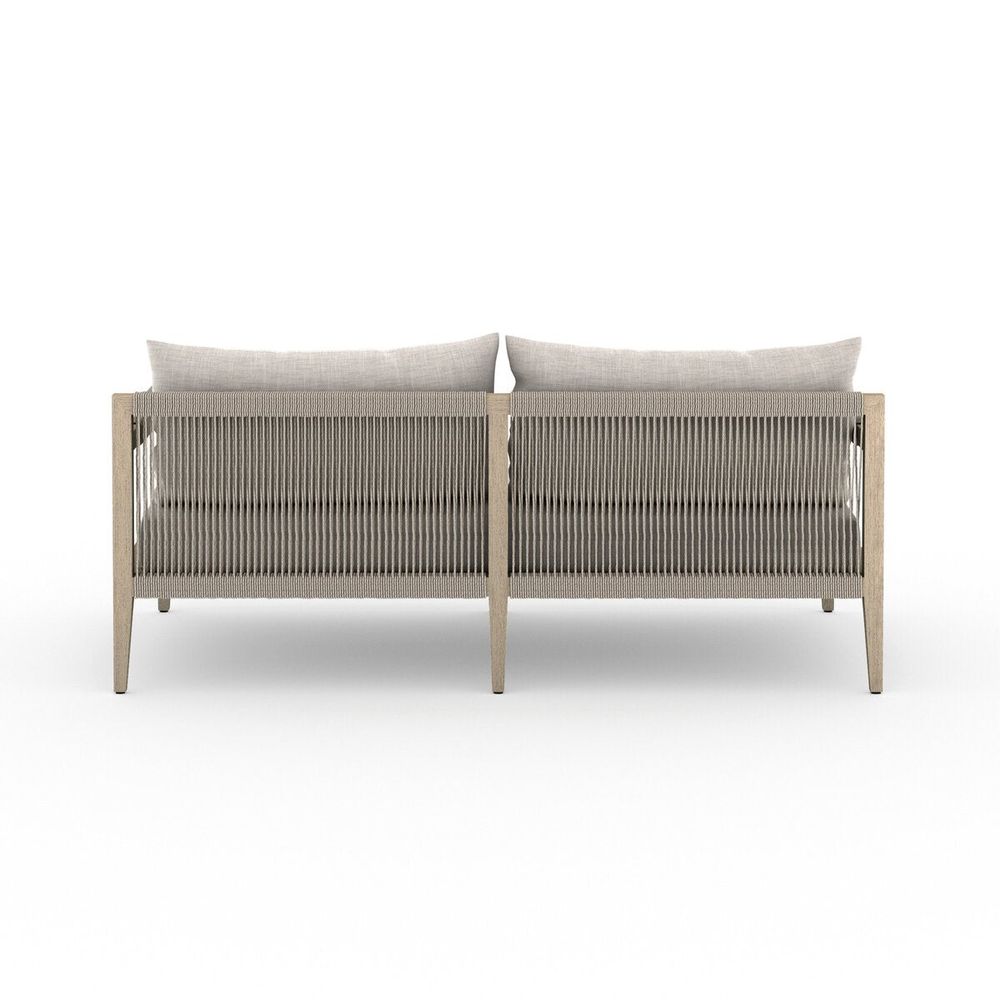 Sheffield Outdoor Sofa, Washed Brown - 63" - Stone Grey
