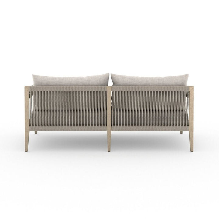 Sheffield Outdoor Sofa, Washed Brown - 63" - Stone Grey