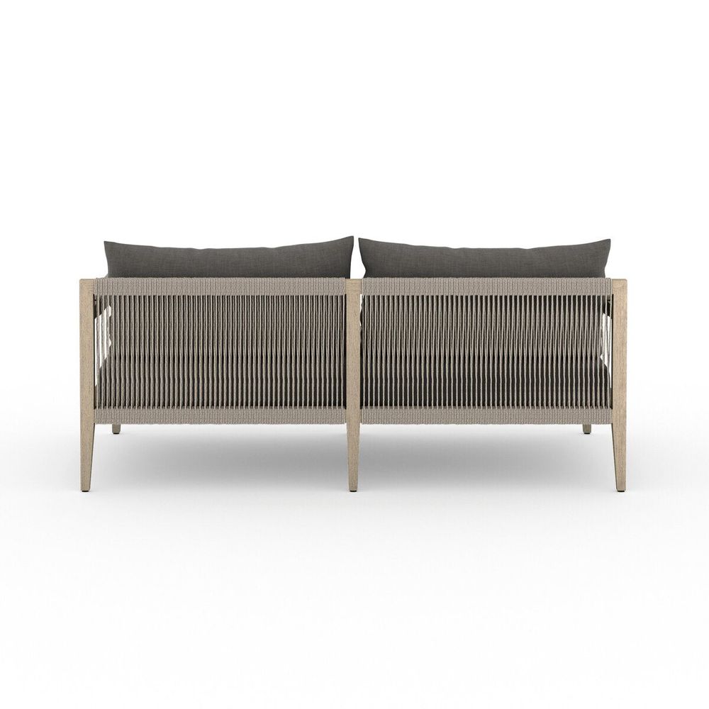 Sheffield Outdoor Sofa, Washed Brown - 63" - Charcoal