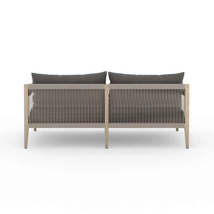 Sheffield Outdoor Sofa, Washed Brown - 63" - Charcoal