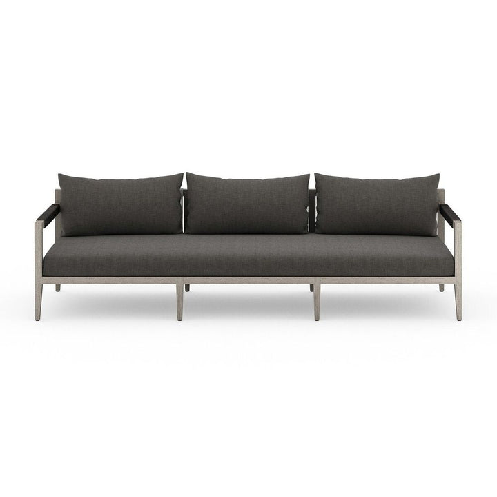 Outdoor Sofas & Sectionals Sheffield Outdoor Sofa, Weathered Grey - 93" - Charcoal