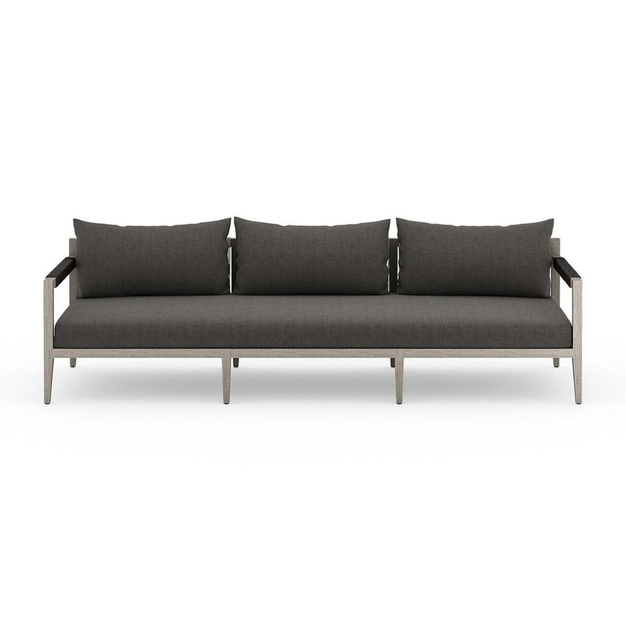Outdoor Sofas & Sectionals Sheffield Outdoor Sofa, Weathered Grey - 93" - Charcoal