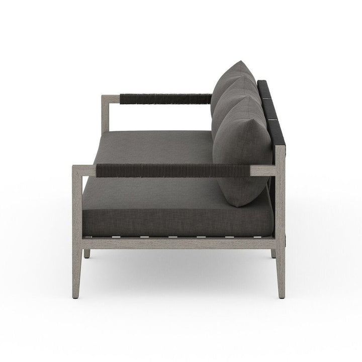 Outdoor Sofas & Sectionals Sheffield Outdoor Sofa, Weathered Grey - 93" - Charcoal