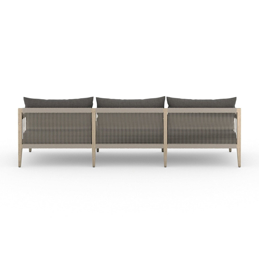 Everly Outdoor Sofa, Washed Brown - Venao Charcoal