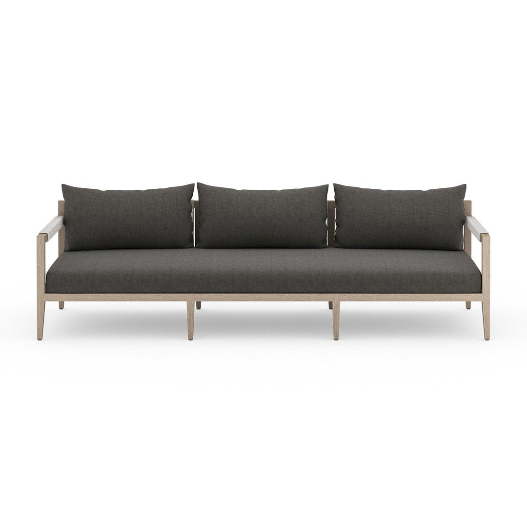 Everly Outdoor Sofa, Washed Brown - Venao Charcoal