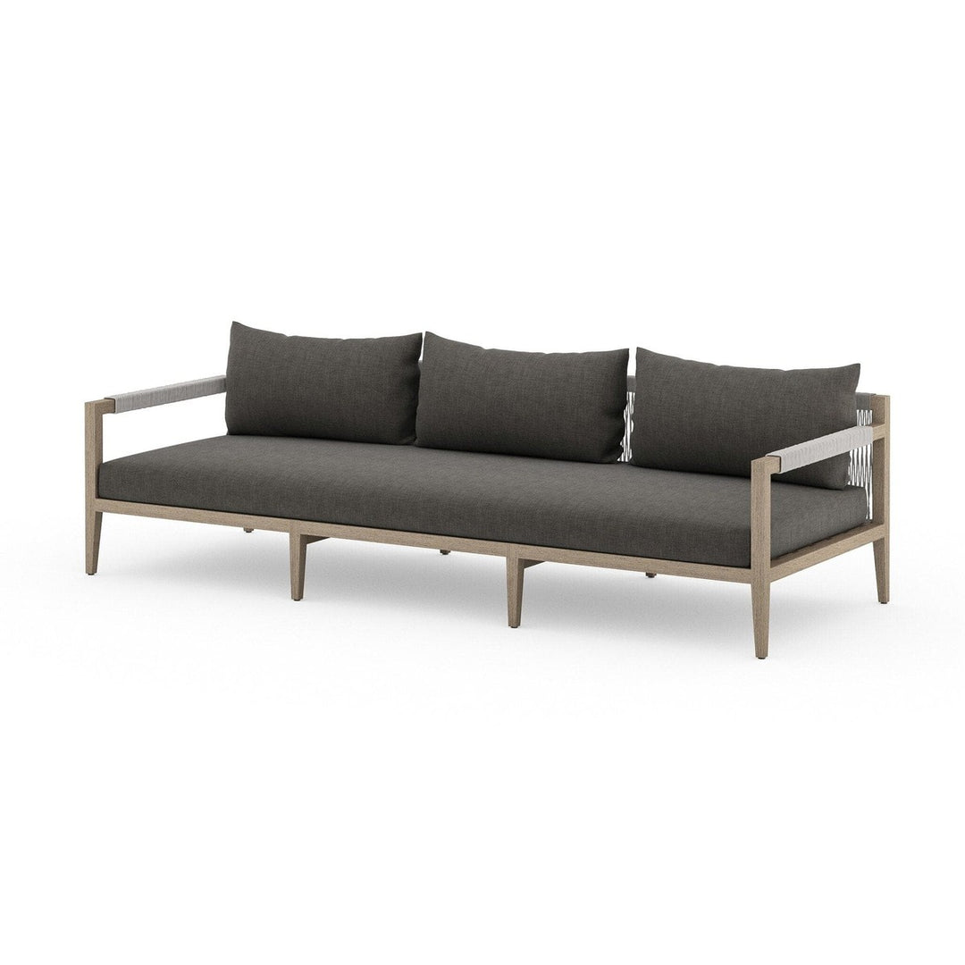 Everly Outdoor Sofa, Washed Brown - Venao Charcoal