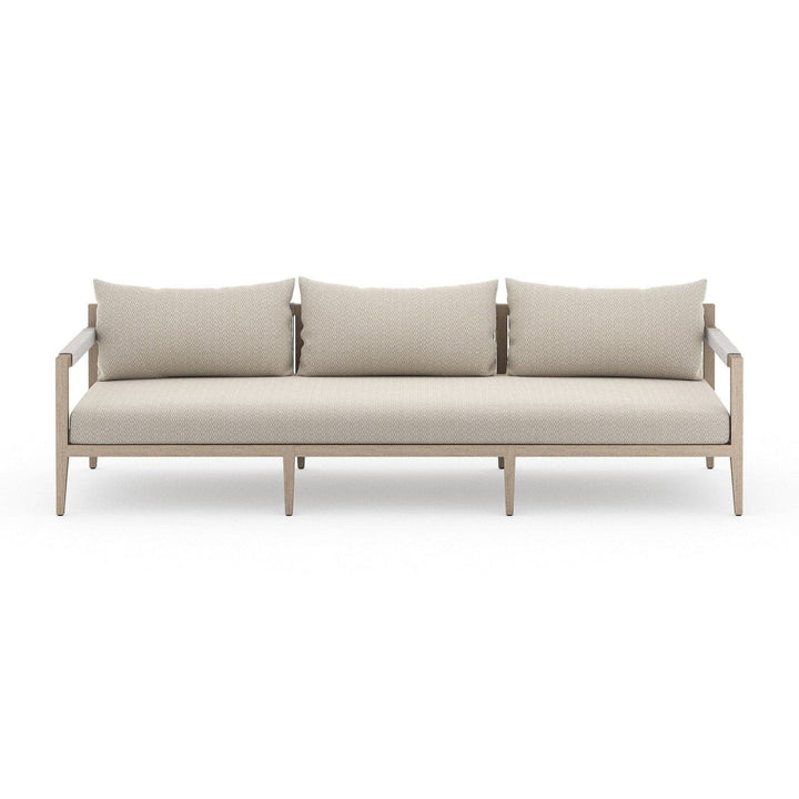 Everly Outdoor Sofa, Washed Brown - Faye Sand