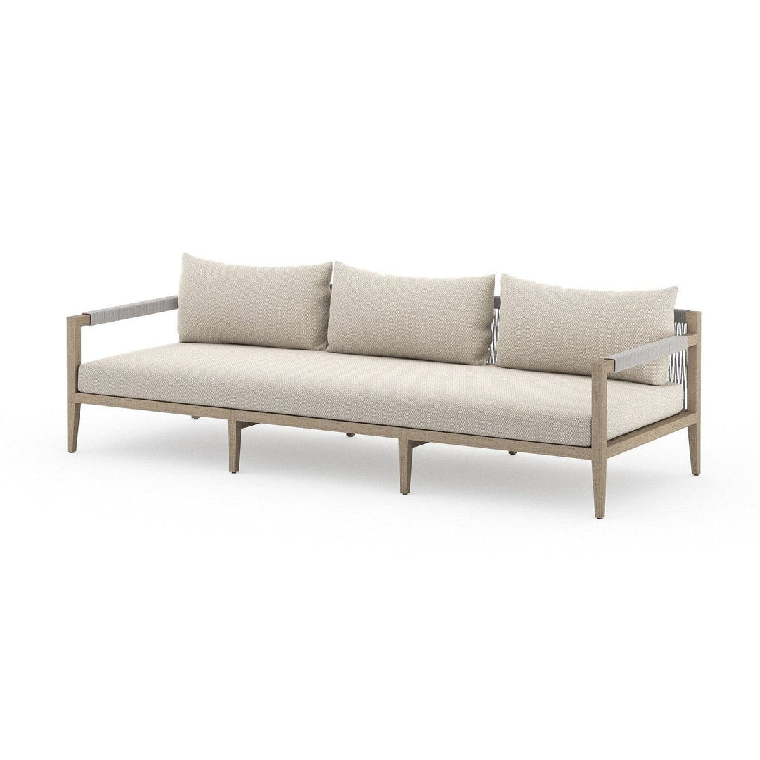 Everly Outdoor Sofa, Washed Brown - Faye Sand