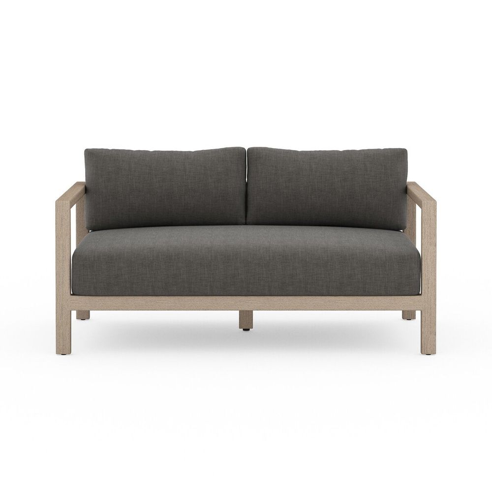 Outdoor Sofas & Sectionals Monterey Outdoor Sofa, Washed Brown - 60" - Charcoal