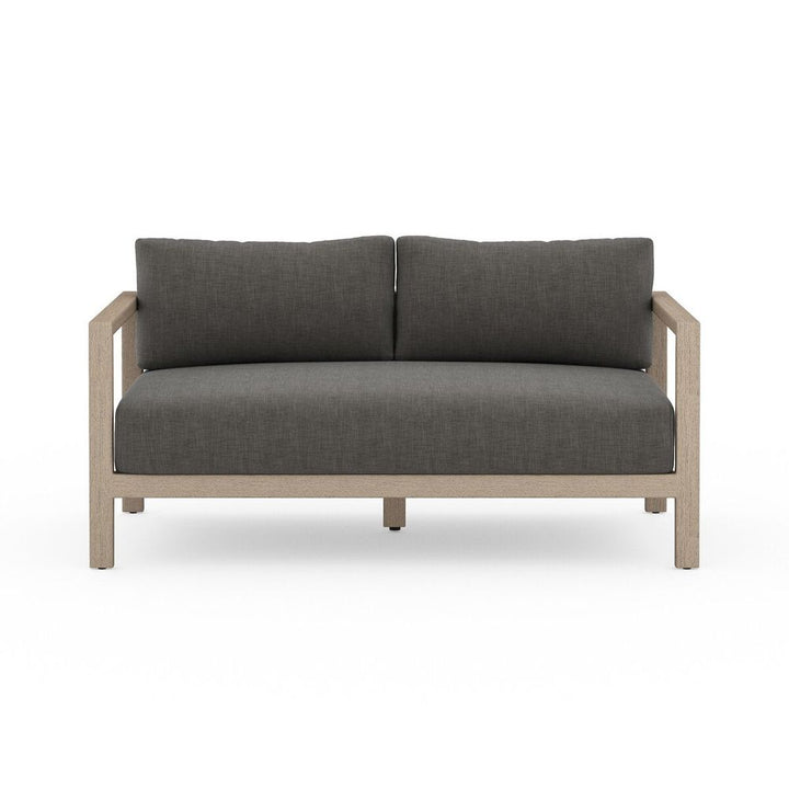 Outdoor Sofas & Sectionals Monterey Outdoor Sofa, Washed Brown - 60" - Charcoal