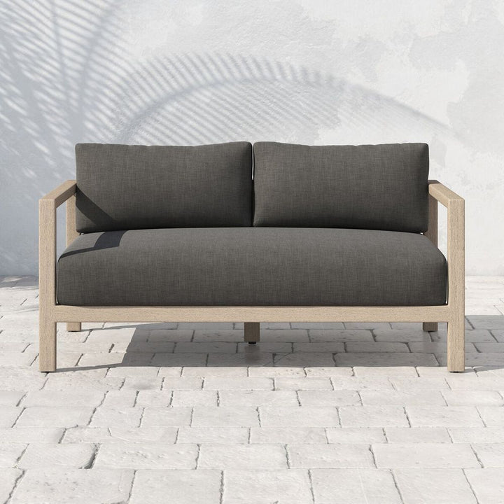 Outdoor Sofas & Sectionals Monterey Outdoor Sofa, Washed Brown - 60" - Charcoal