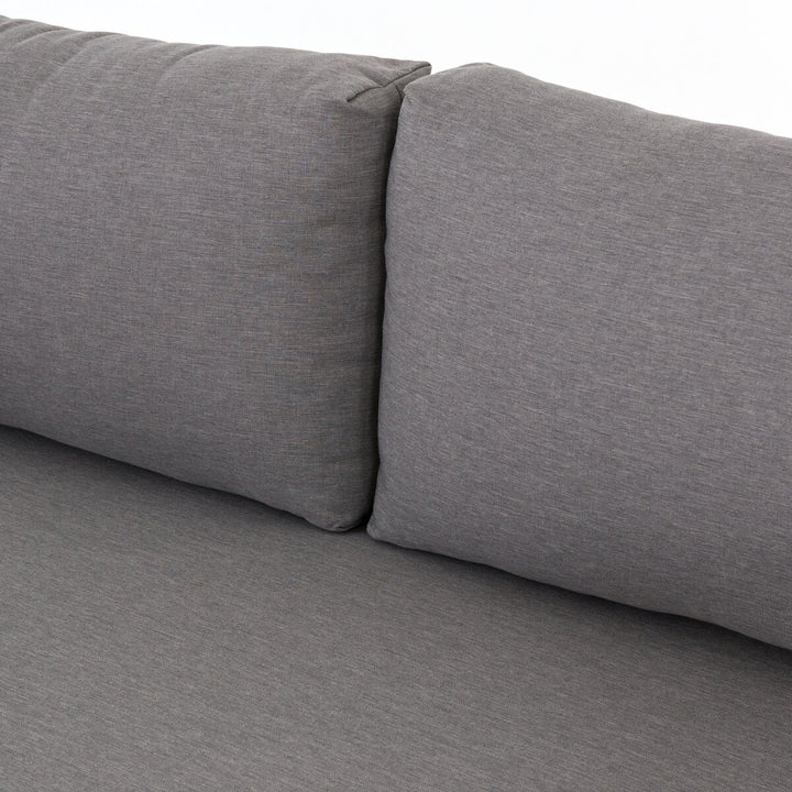 Napa Outdoor Sofa, Weathered Grey - 88" - Charcoal