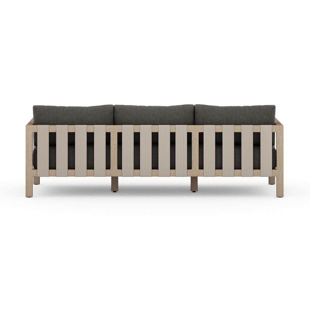 Monterey Outdoor Sofa, Washed Brown - 88" - Charcoal