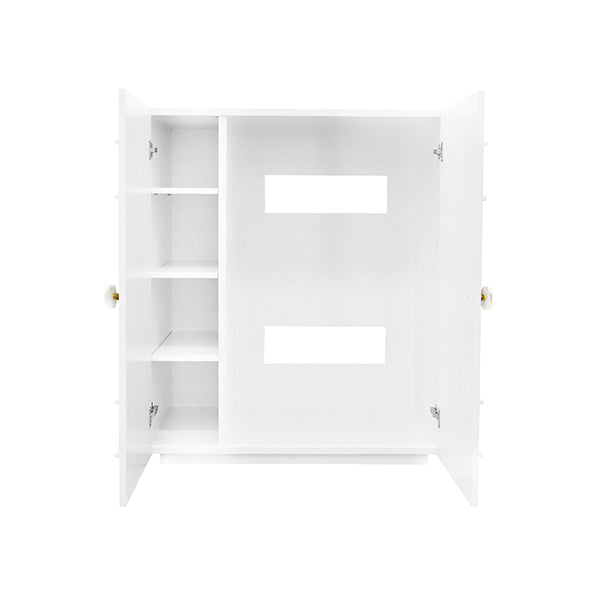 Judd Two Door Matte White Lacquer Cabinet