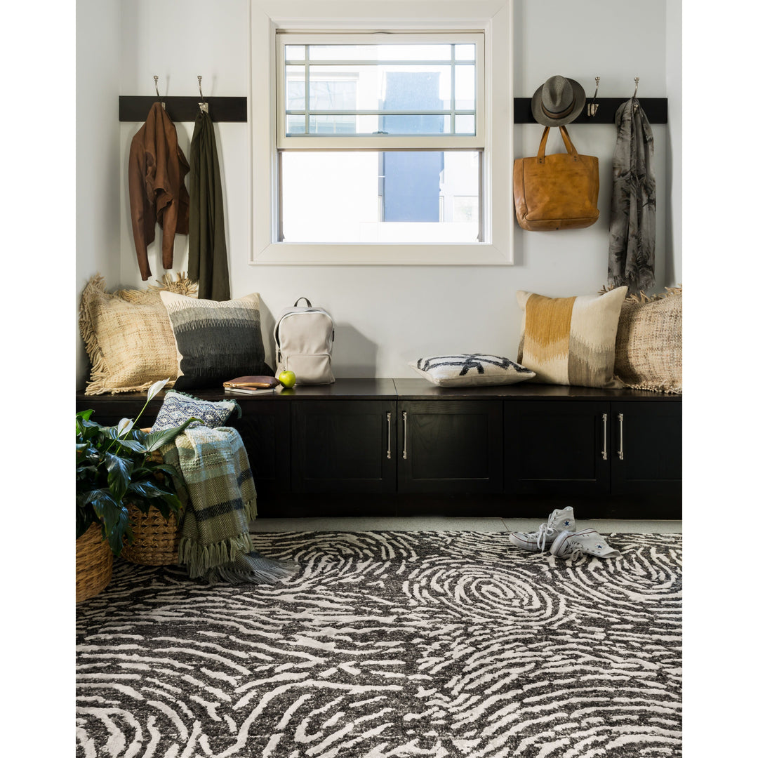 Loloi Juneau Charcoal / Silver 18" x 18" Sample Rug