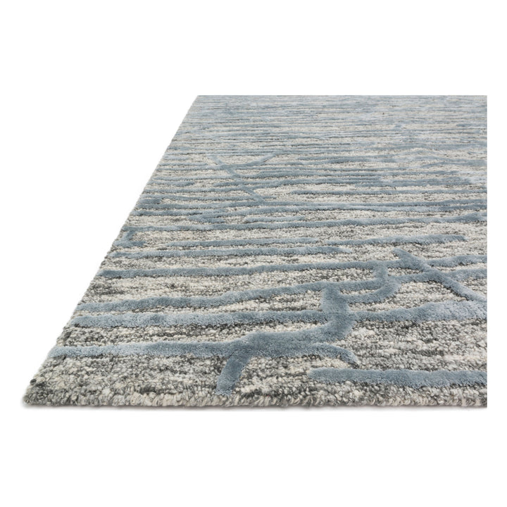 Loloi Juneau Grey / Blue 3'-6" x 5'-6" Accent Rug