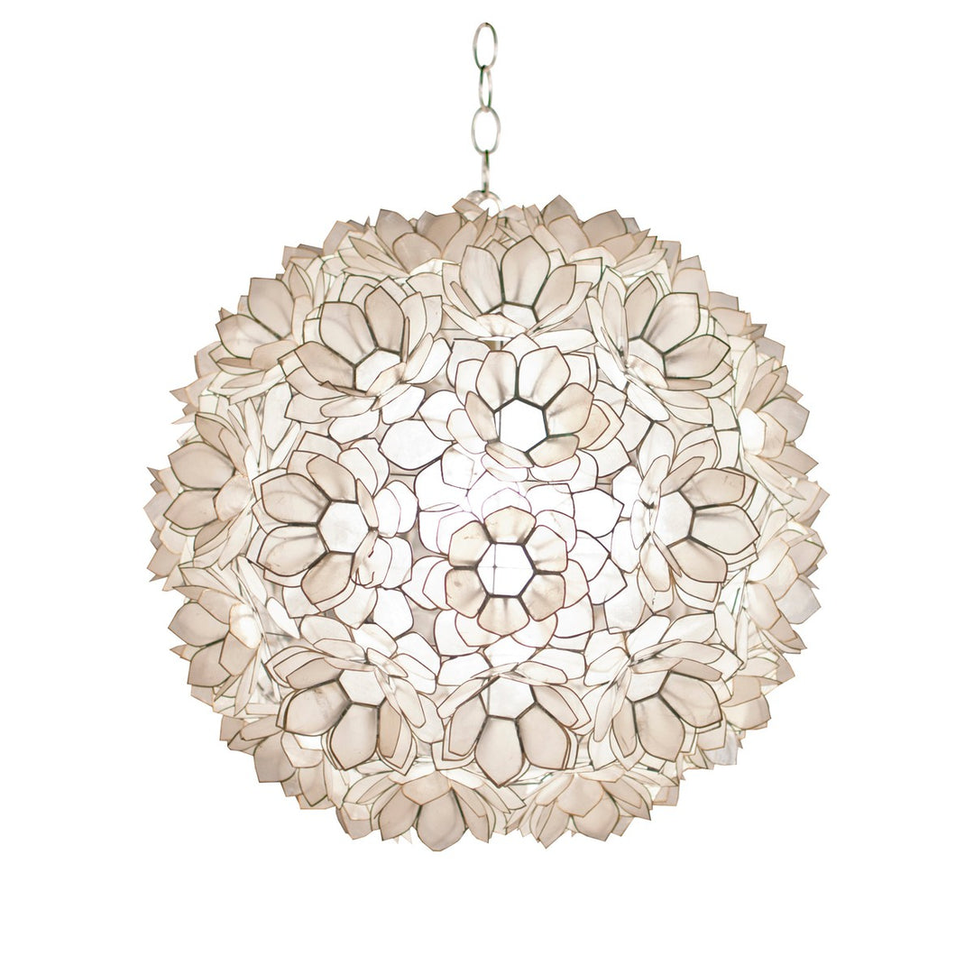 Jupiter - Capiz Ball Floral Pendant 20"Dia