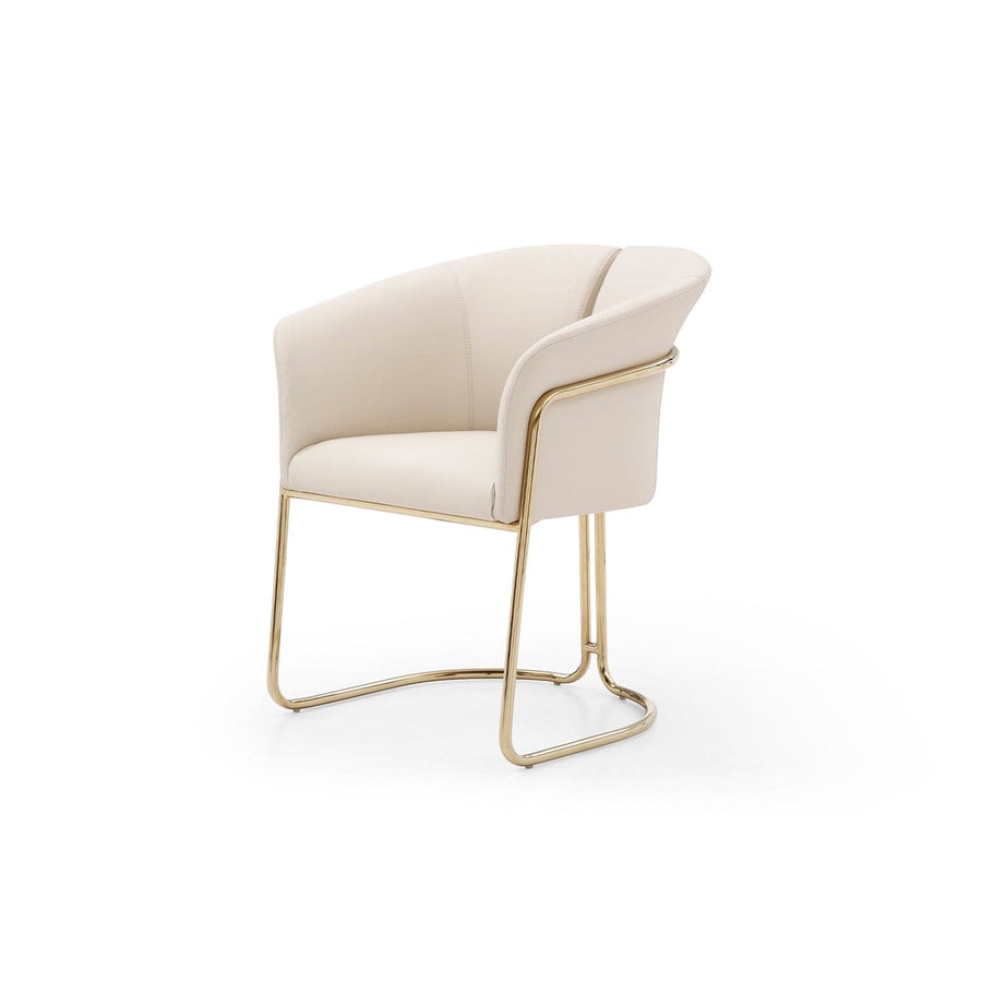 Jolie Dining Armchair-Whiteline Modern Living-WHITELINE-DAC1923-BEI-Dining Chairs-1-France and Son