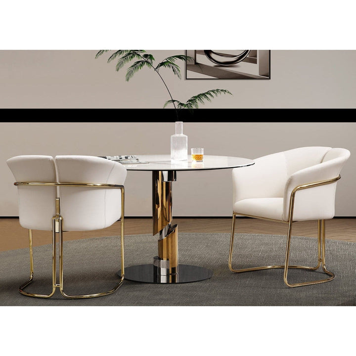 Jolie Dining Armchair-Whiteline Modern Living-WHITELINE-DAC1923-BEI-Dining Chairs-2-France and Son